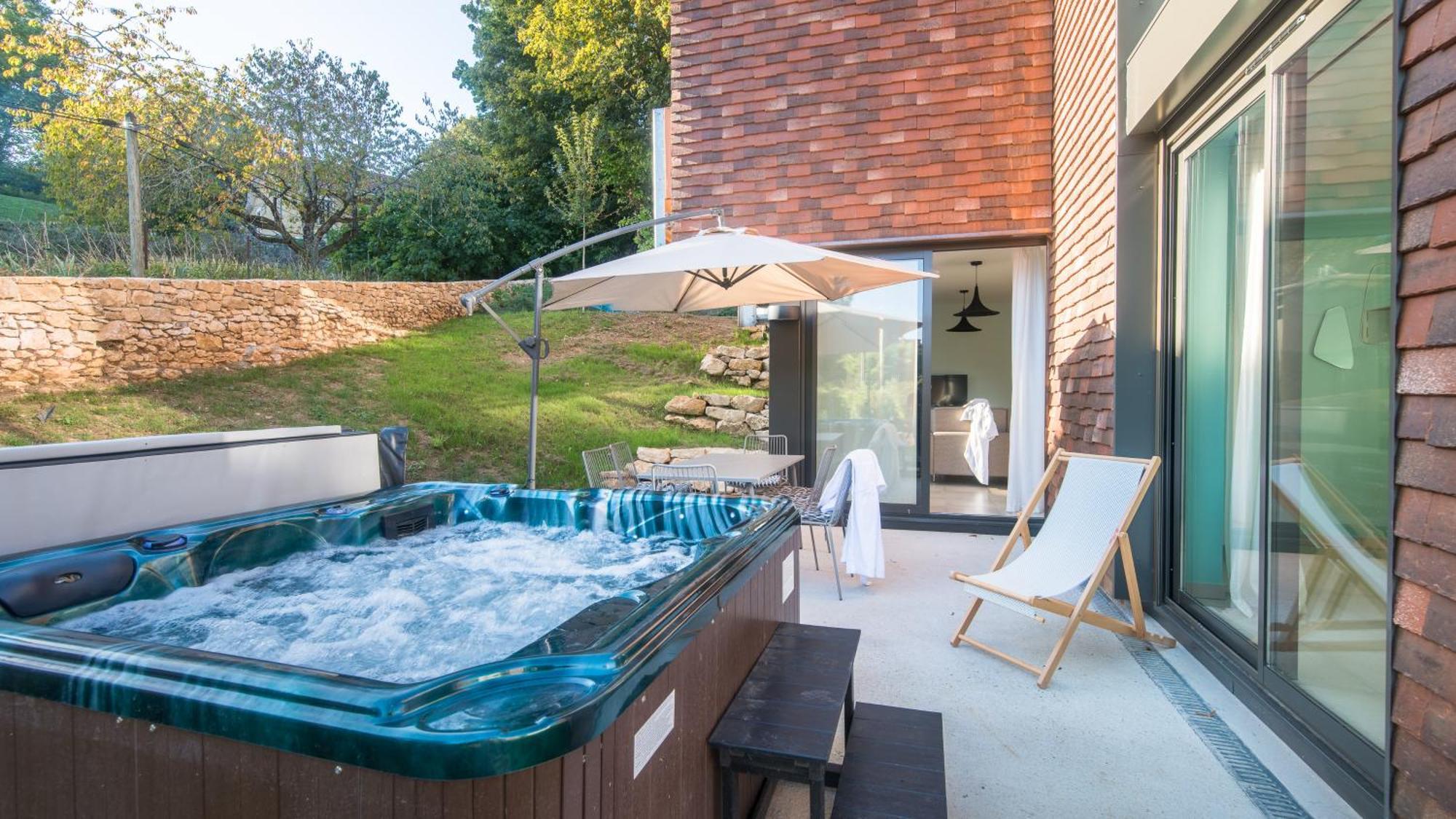 사흘라 라 카네다 Cote Jardin Avec Jacuzzi Privatif Et Parking Prive 아파트 외부 사진